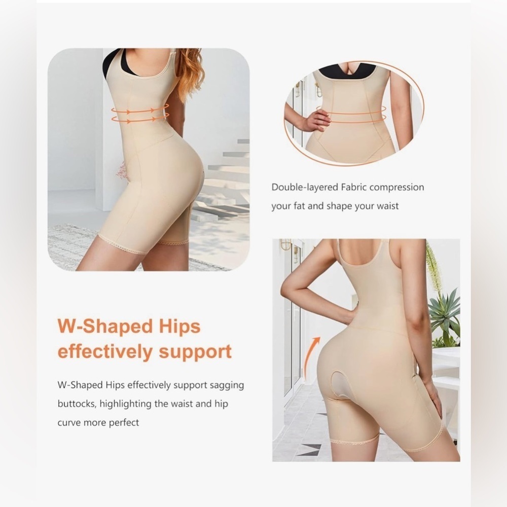 Women's Beige Shapewear Bodysuit - Picture 3 of 9